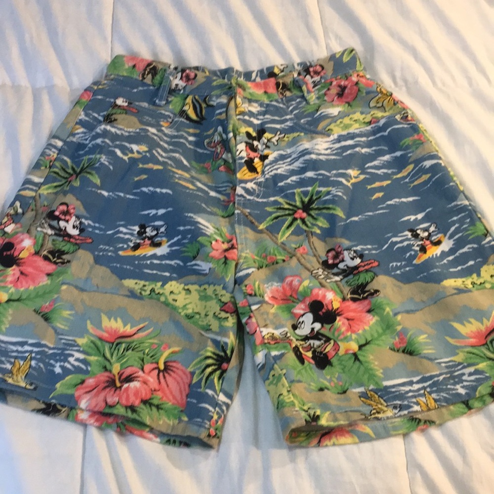 Vintage Mickey and Minnie Bermuda type shorts